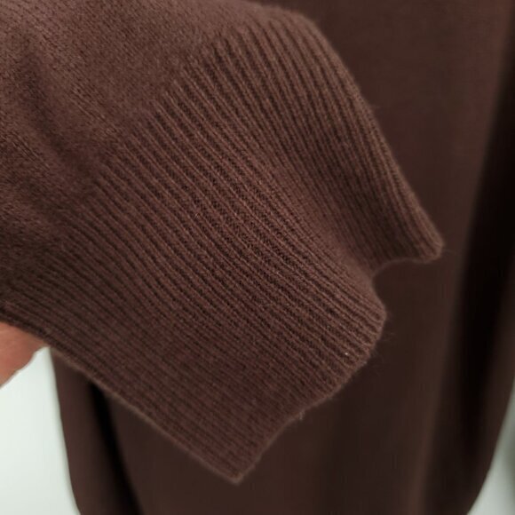 VTG Ton Reve 100% Cashmere Turtleneck Sweater L Brown - Picture 13 of 14